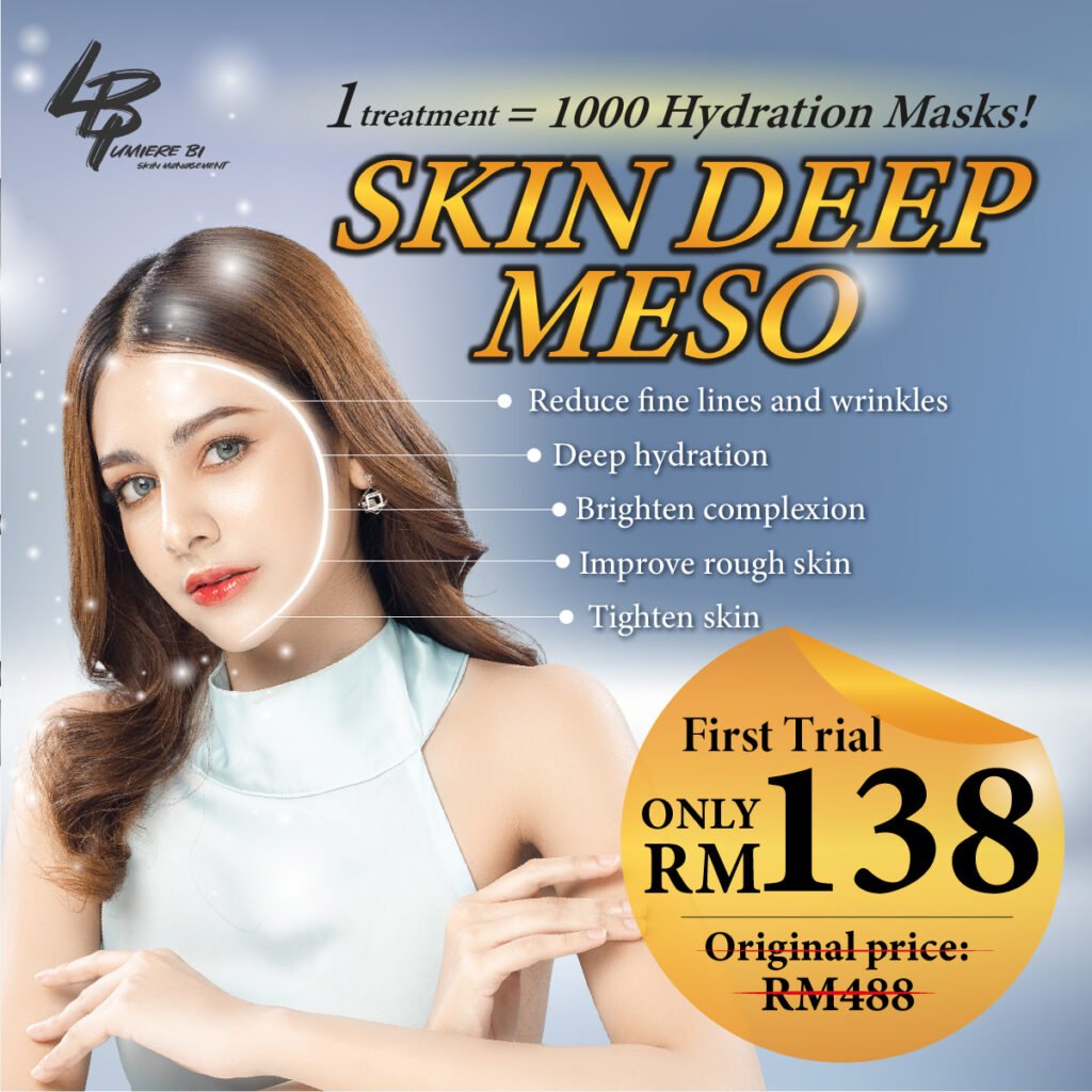 Advertisement for Skin Deep Meso facial treatment